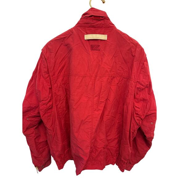 Vtg 80s/90s Cutter & Buck Red bomber jacket, retro outdoors, pockets snaps - Picture 2 of 8